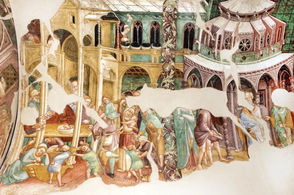 Detached frescoes of the Salimbeni